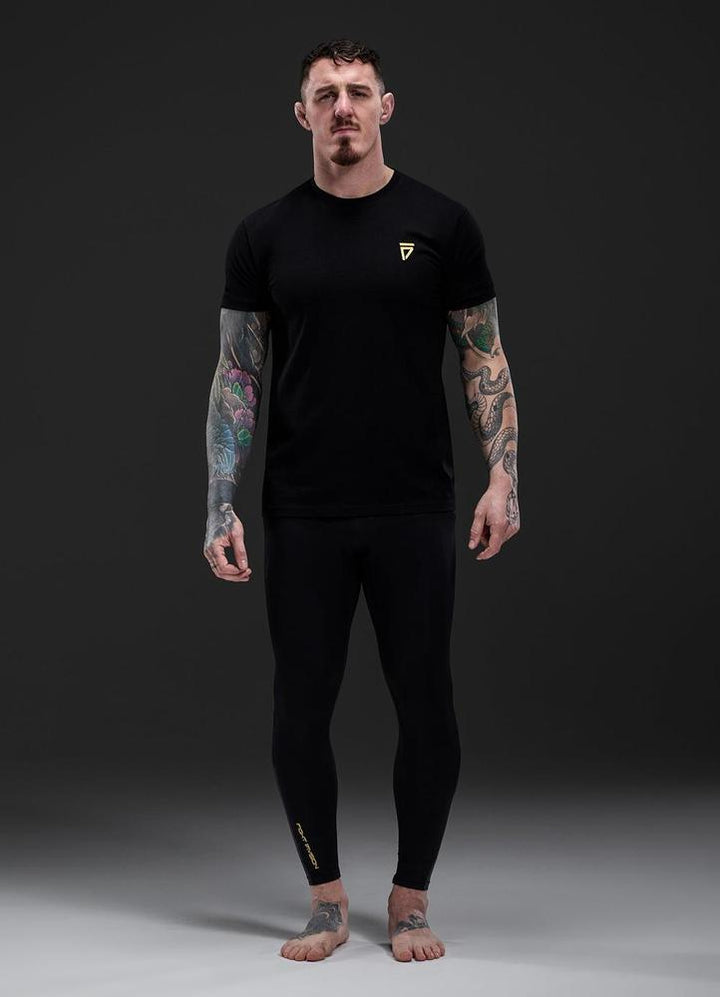 Gym King Fight Division Combat Compression Legging - Black-Gym King