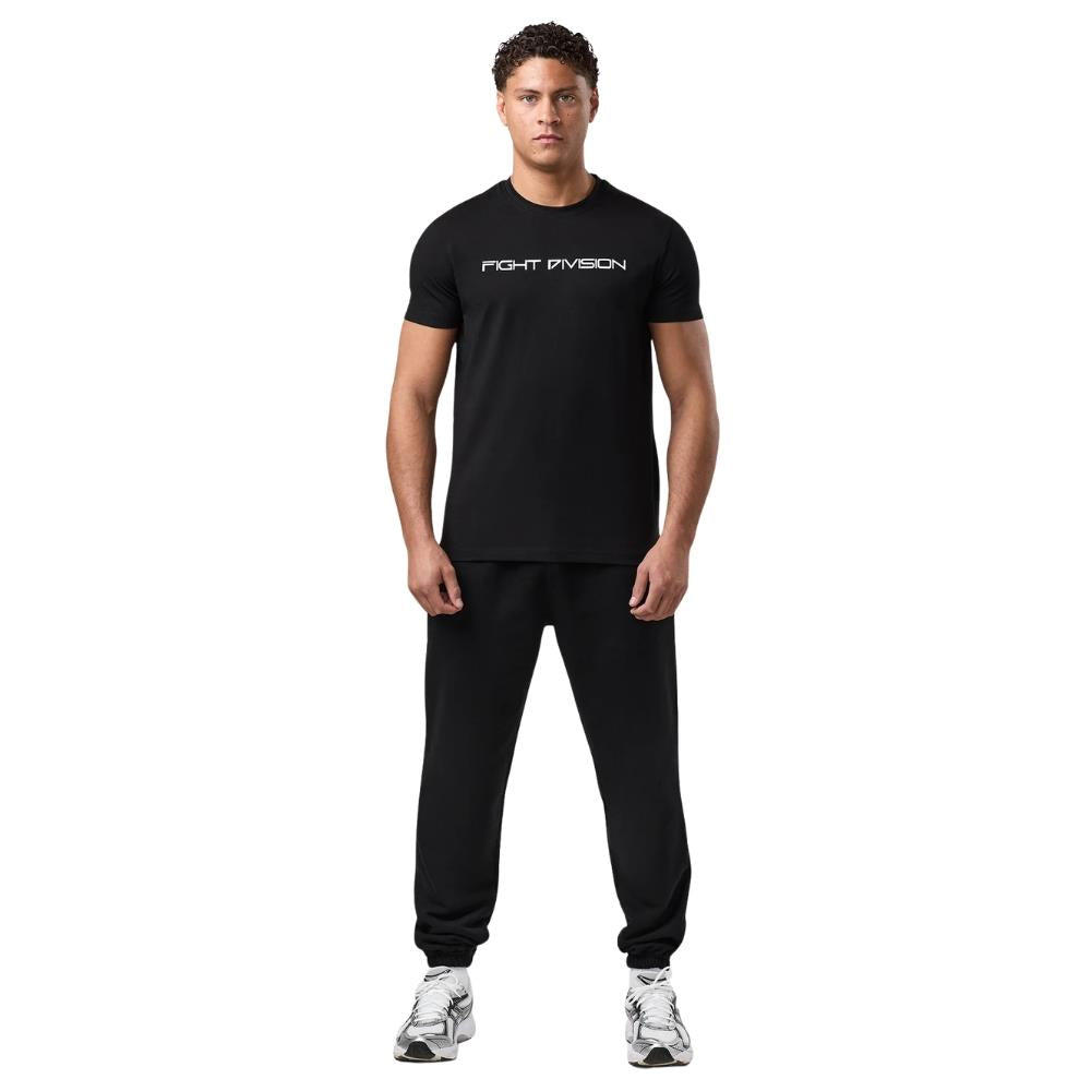 Gym King Fight Division Essential Tee - Black-Fight Equipment UK
