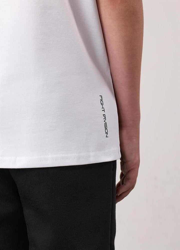 Gym King Fight Division Kids Tee - White-Gym King