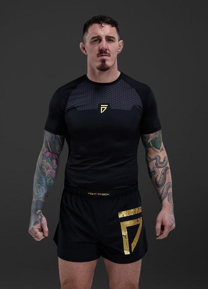 Gym King Fight Division Combat 5" Shorts - Black-Gym King