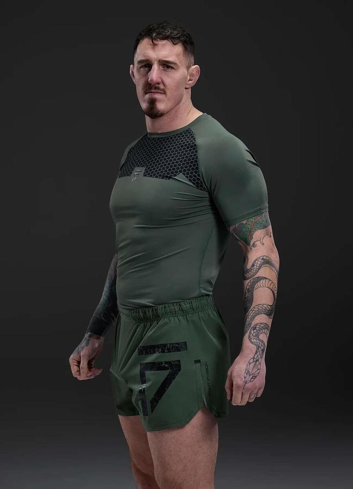 Gym King Fight Division Combat 5" Shorts - Deep Olive-Gym King