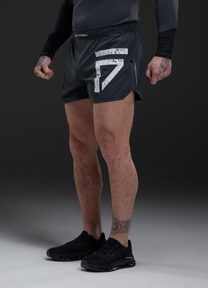 Gym King Fight Division Combat 5" Shorts - Graphite-Gym King