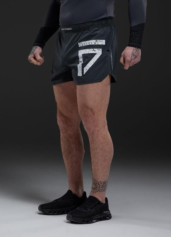 Gym King Fight Division Combat 5" Shorts - Graphite-Gym King