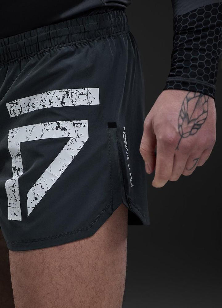 Gym King Fight Division Combat 5" Shorts - Graphite-Gym King
