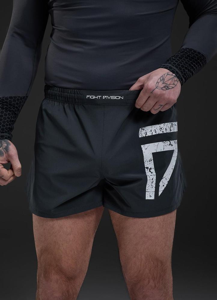 Gym King Fight Division Combat 5" Shorts - Graphite-Gym King