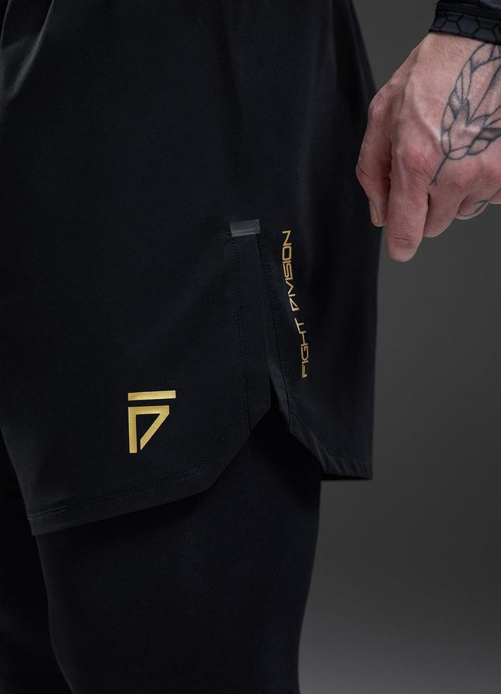 Gym King Fight Division Combat 7" Shorts - Black-Gym King