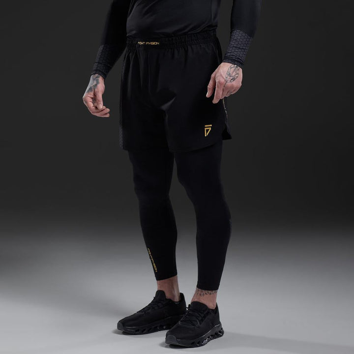 Gym King Fight Division Combat 7" Shorts - Black-Gym King