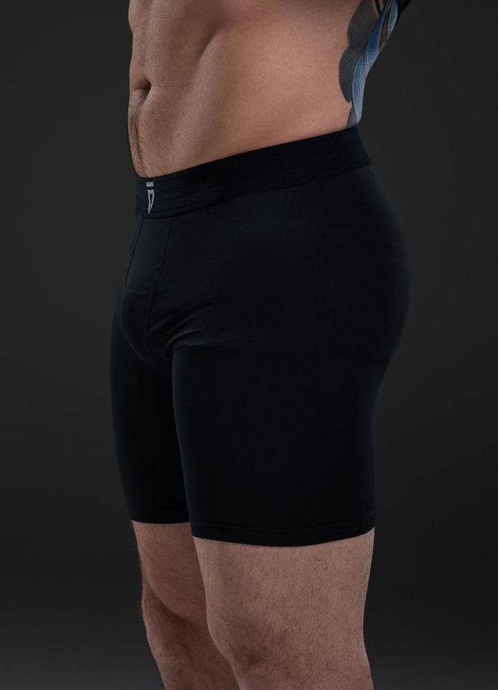 Gym King Fight Division Combat Compression Shorts - Black-Gym King