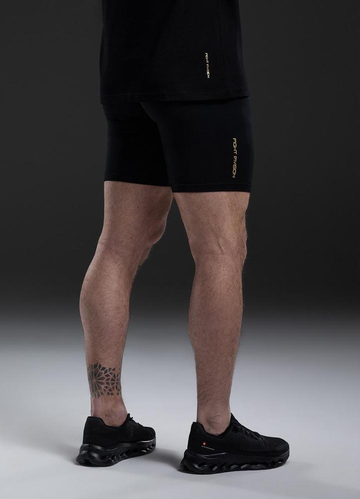 Gym King Fight Division Combat Compression Shorts - Black-Gym King
