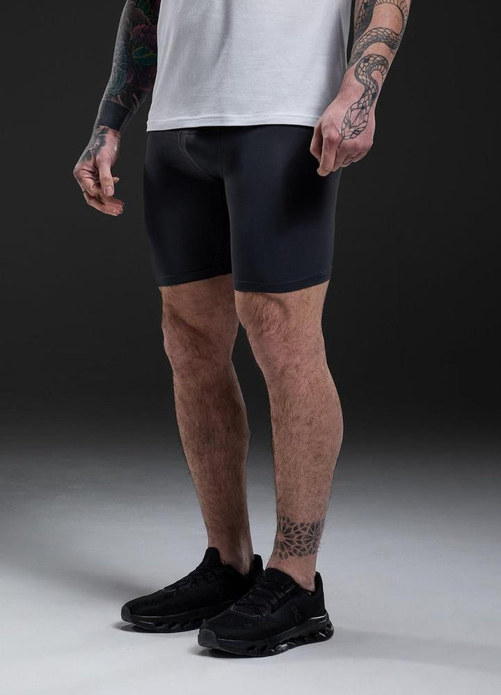 Gym King Fight Division Combat Compression Shorts - Graphite-Gym King