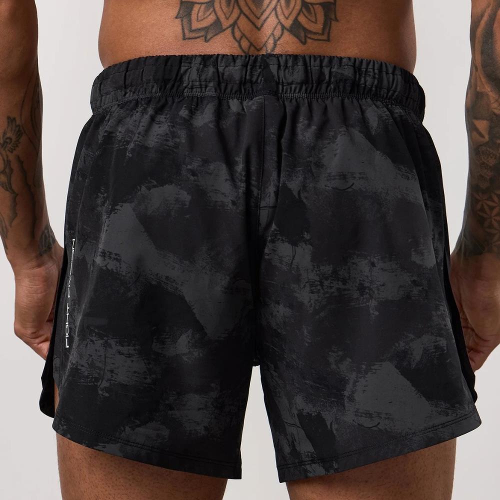 Gym King Fight Division Combat 5" Short - Graphite Abstract Print-Gym King