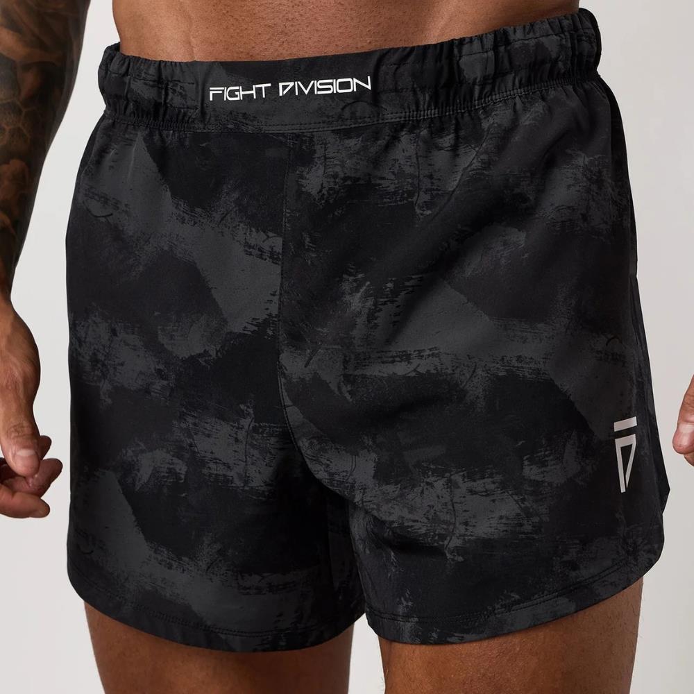 Gym King Fight Division Combat 5" Short - Graphite Abstract Print-Gym King