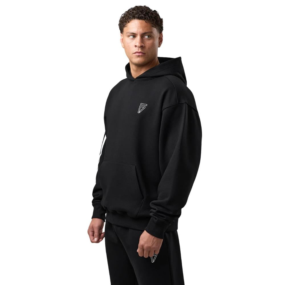 Gym King Fight Division Outline Hoodie - Black-Fight Equipment UK