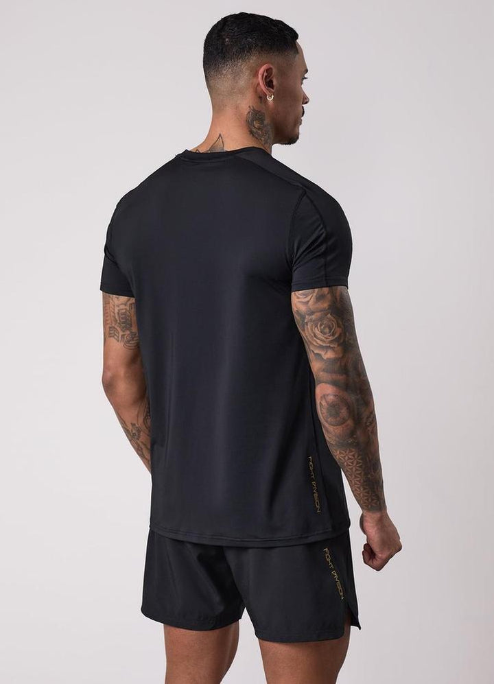 Gym King Fight Division Training Tee - Black/Gold-Gym King