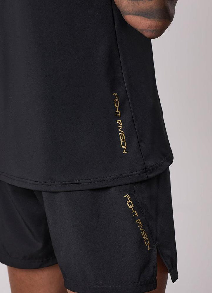 Gym King Fight Division Training Tee - Black/Gold