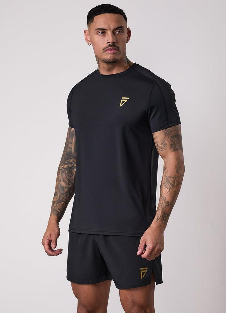 Gym King Fight Division Training Tee - Black/Gold