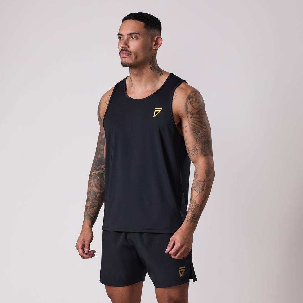 Gym King Fight Division Training Vest - Black/Gold