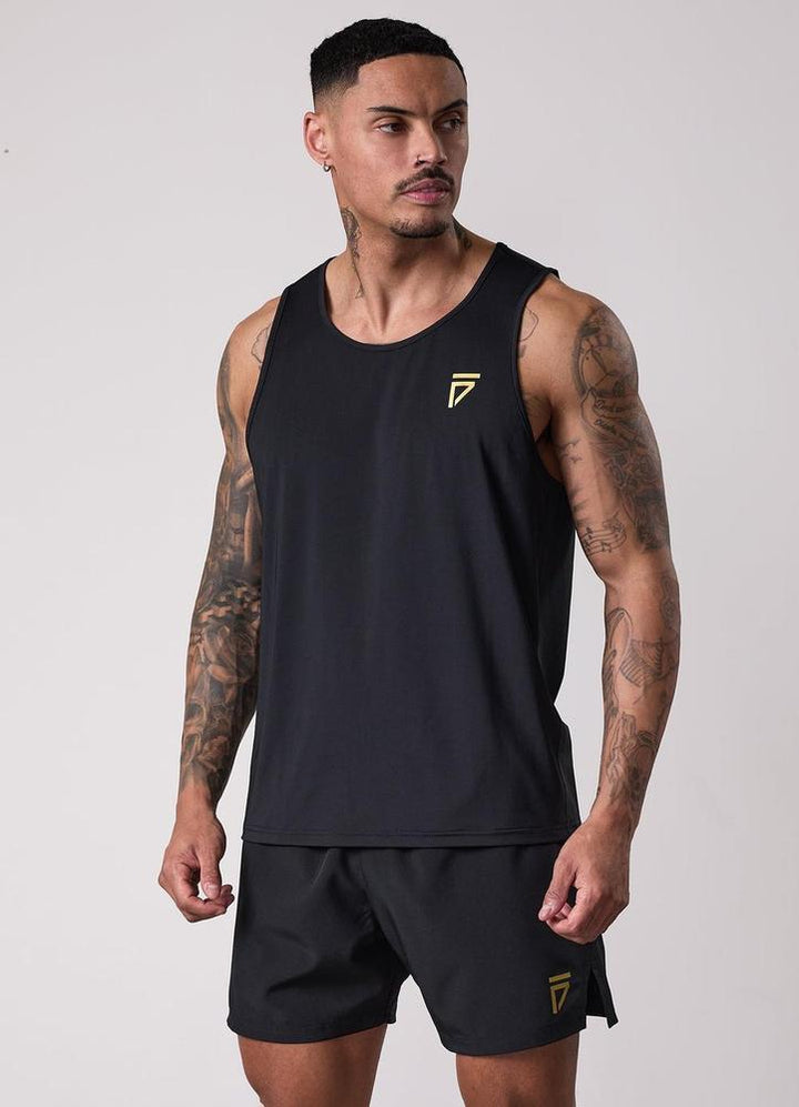 Gym King Fight Division Training Vest - Black/Gold
