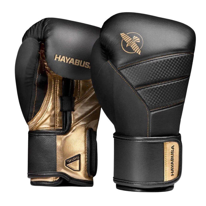 Hayabusa T3 Boxing Gloves - Black/Gold-Hayabusa