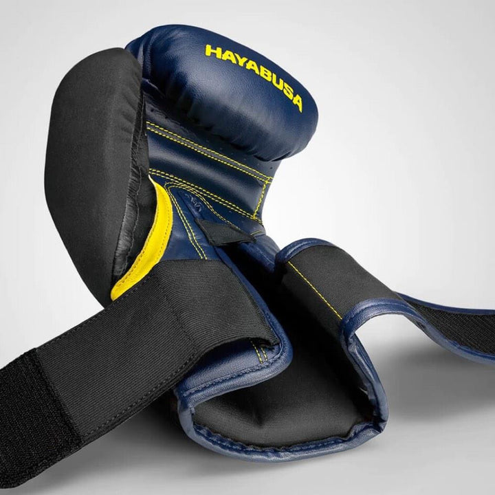 Hayabusa T3 Boxing Gloves - Navy Blue/Yellow