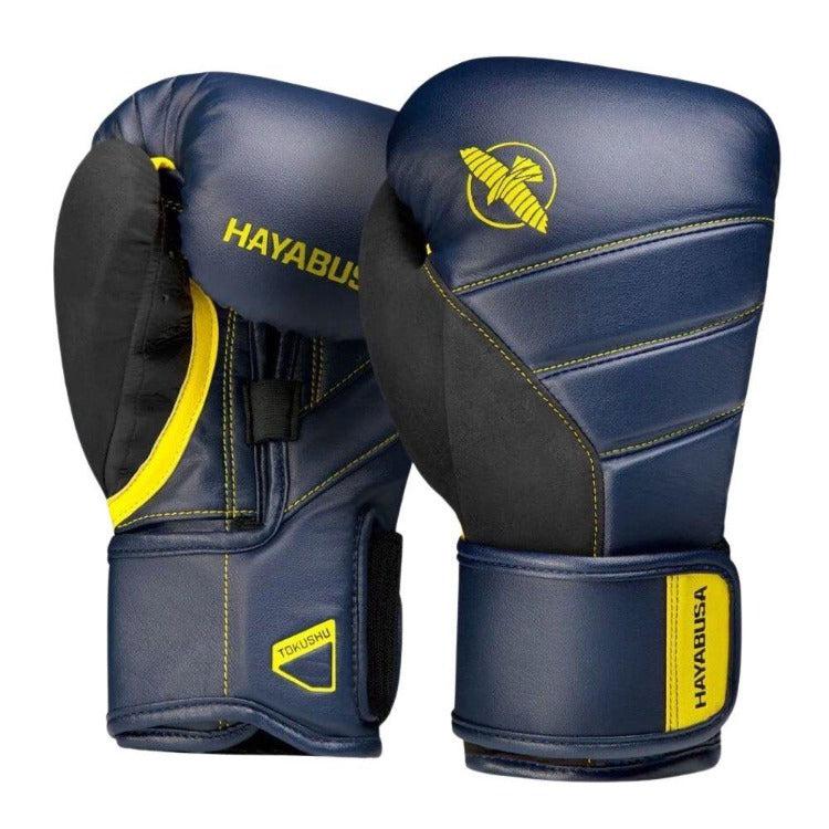 Hayabusa T3 Boxing Gloves - Navy Blue/Yellow-Hayabusa
