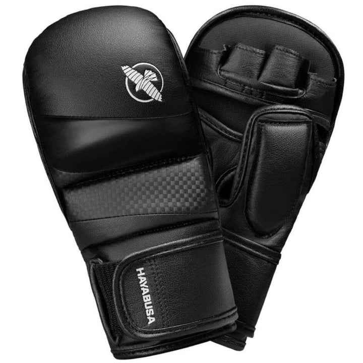 Hayabusa T3 Hybrid MMA Sparring Gloves - Black/Black-Hayabusa