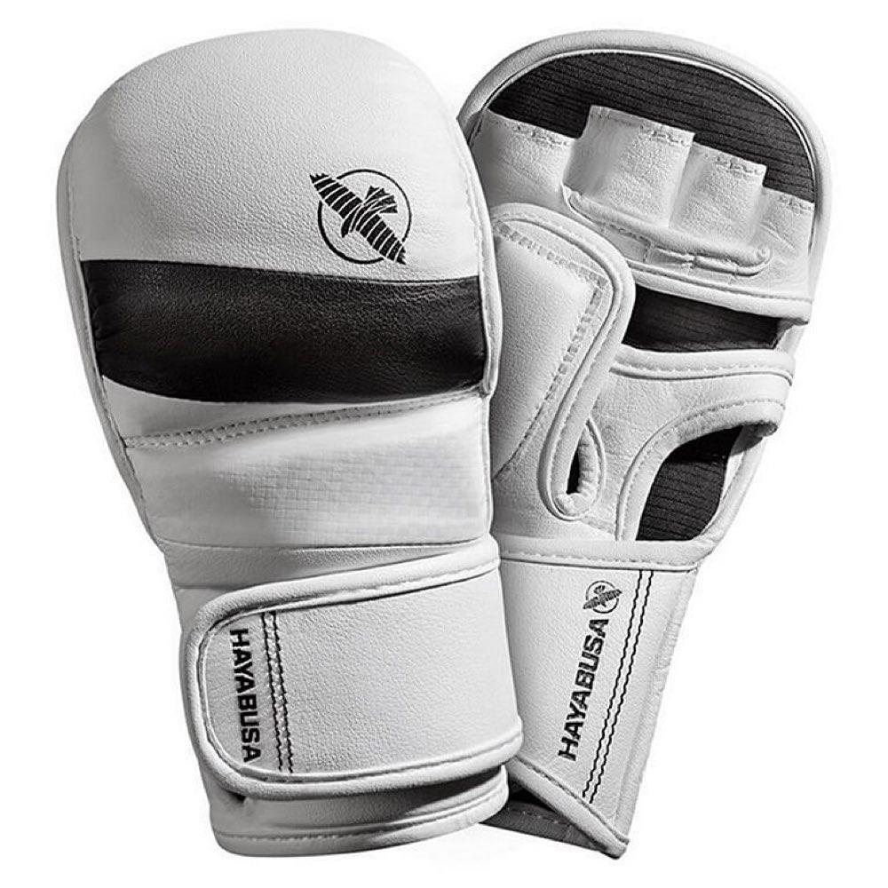 Hayabusa T3 Hybrid MMA Sparring Gloves - White/Black-Hayabusa