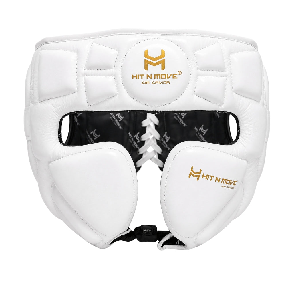 Hit N Move Air Armour Head Guard - White-Hit N Move