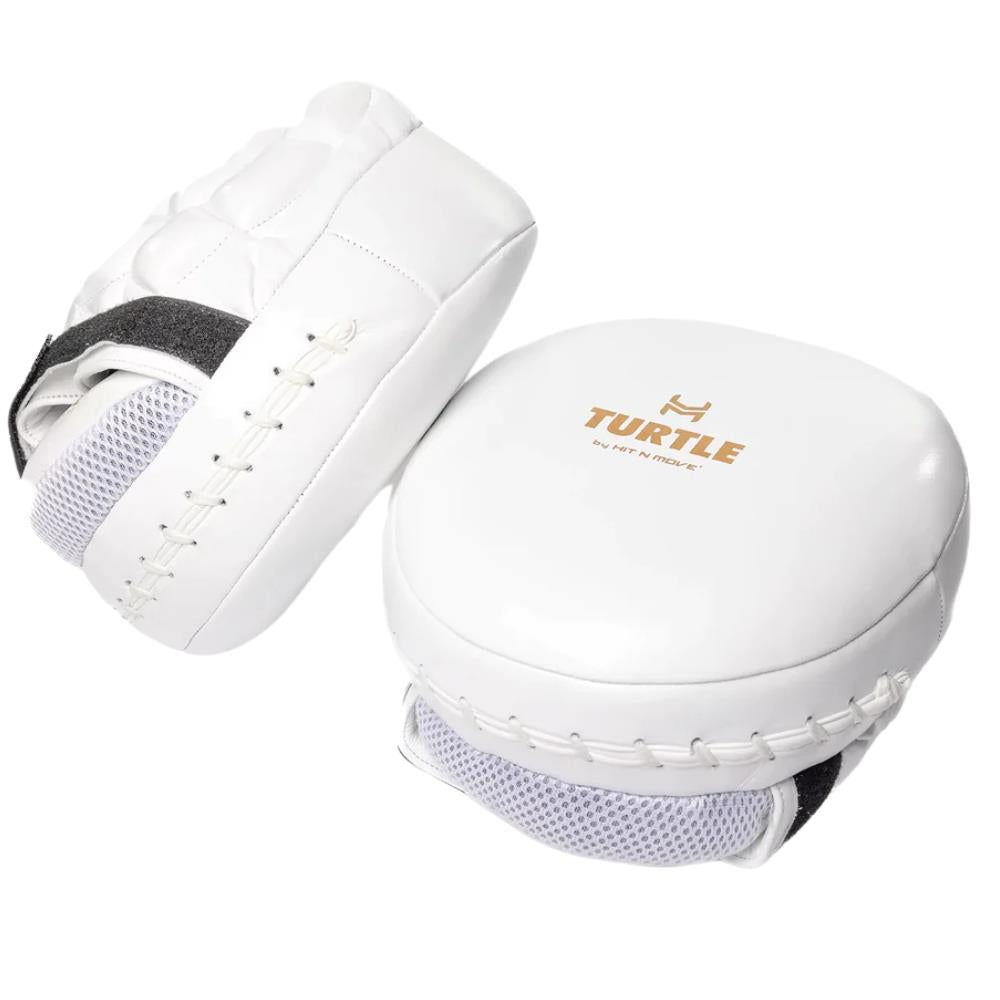 Hit N Move Mega Turtle Mitts Air Focus Pad - White/Gold-Hit N Move