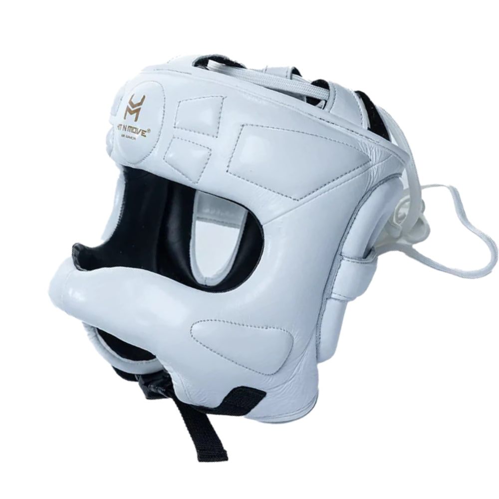 Hit N Move Nose Bar Head Guard - White-Hit N Move