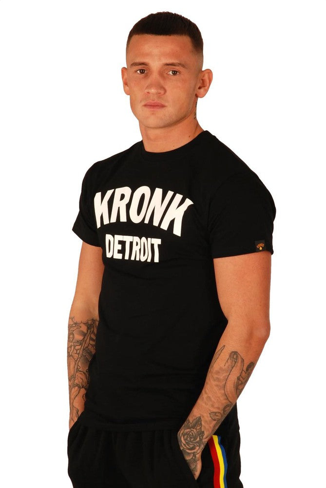 Kronk Detroit Appliqué T-Shirt - Black/White-Kronk