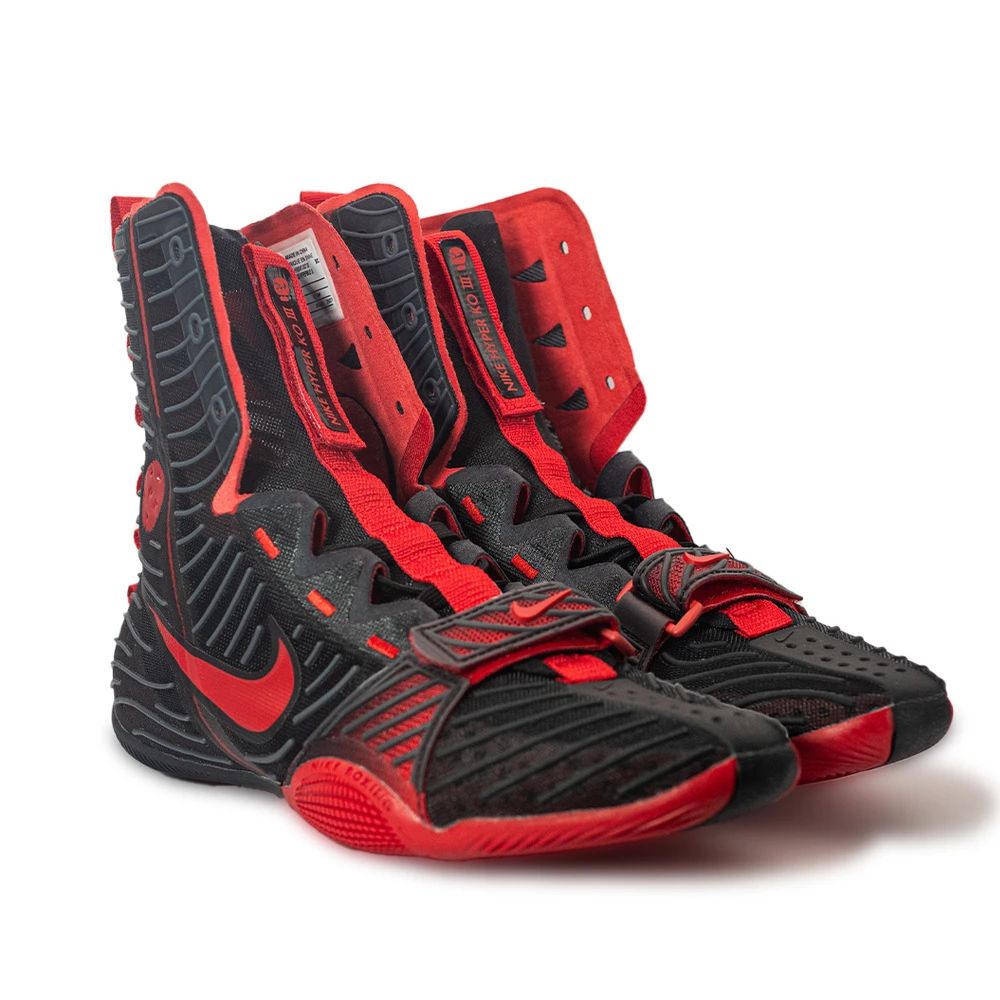 Nike Hyper KO 3 Boxing Boots - Black/Red- Free Socks-Nike