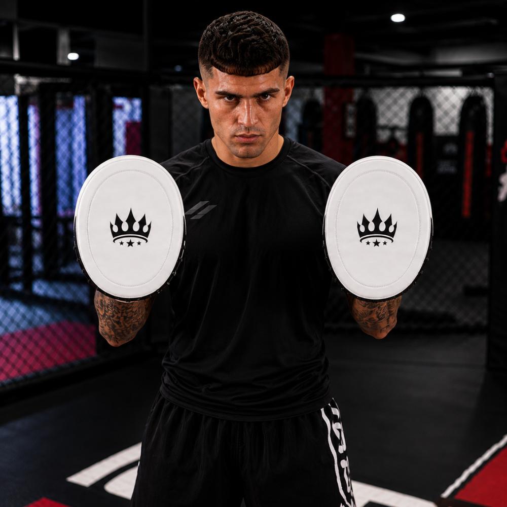 Playerz CoachTech Air Focus Pads - White-Playerz Boxing