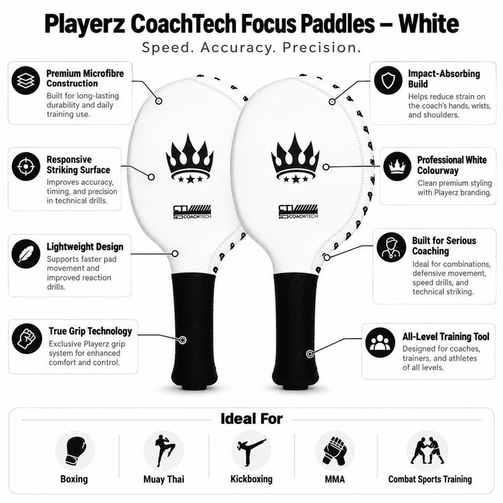 Playerz CoachTech Focus Paddles - Black-Playerz Boxing