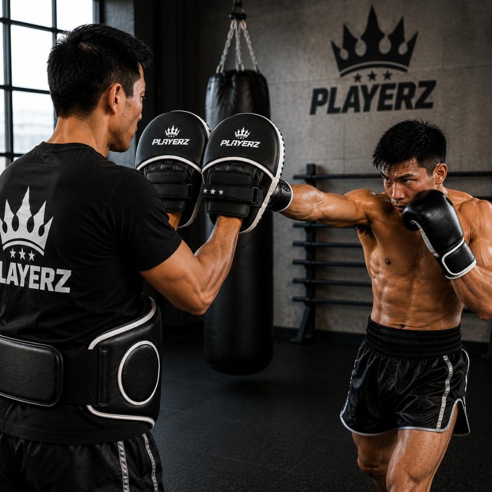 Playerz CoachTech Focus Pads - Black-Playerz Boxing