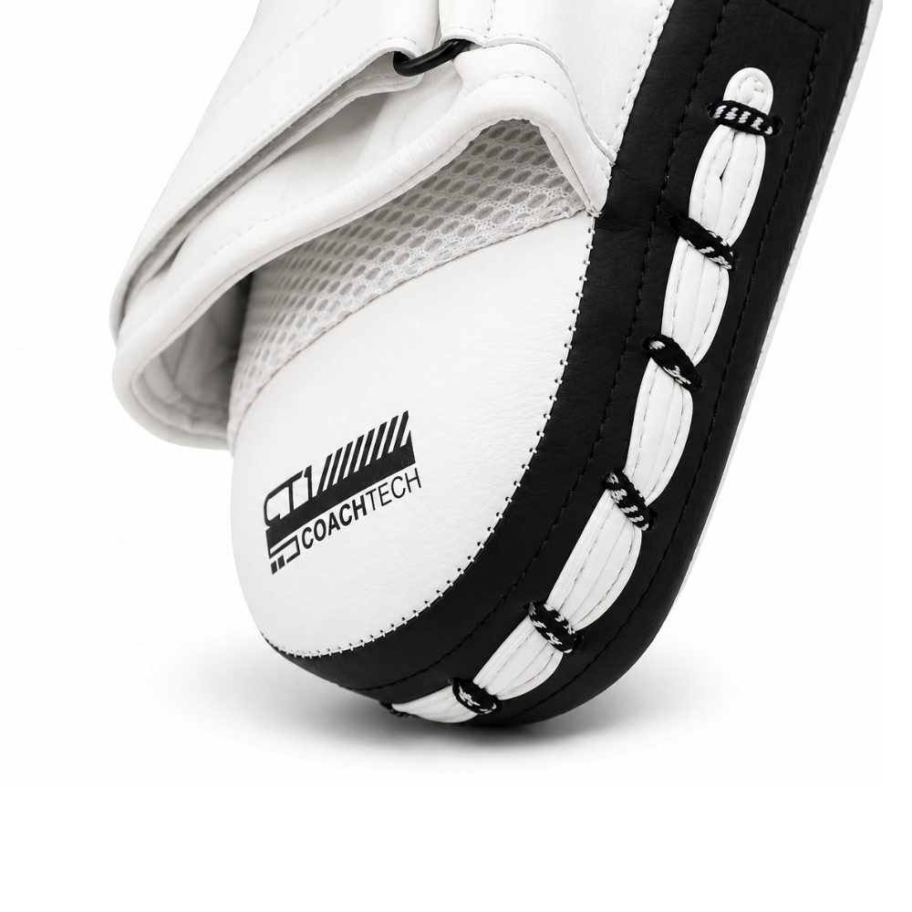 Playerz CoachTech Focus Pads - White-Playerz Boxing