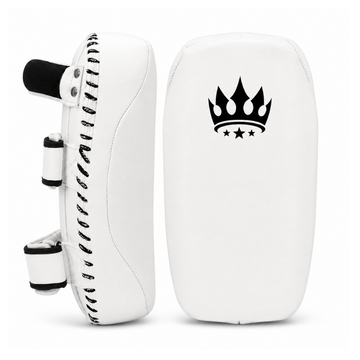 Playerz CoachTech Kick Pads - White-Playerz Boxing