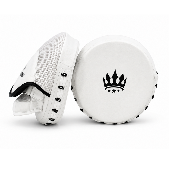 Playerz CoachTech Micro Focus Pads - White-Playerz Boxing