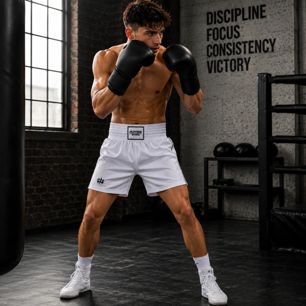 Playerz Deluxe High Cut Boxing Shorts-Playerz Boxing