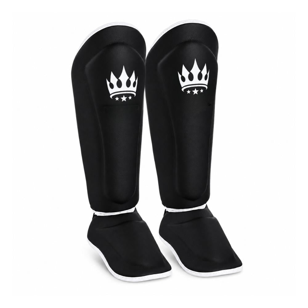 Playerz Kids SparTech Shin Guard - Black-Playerz Boxing
