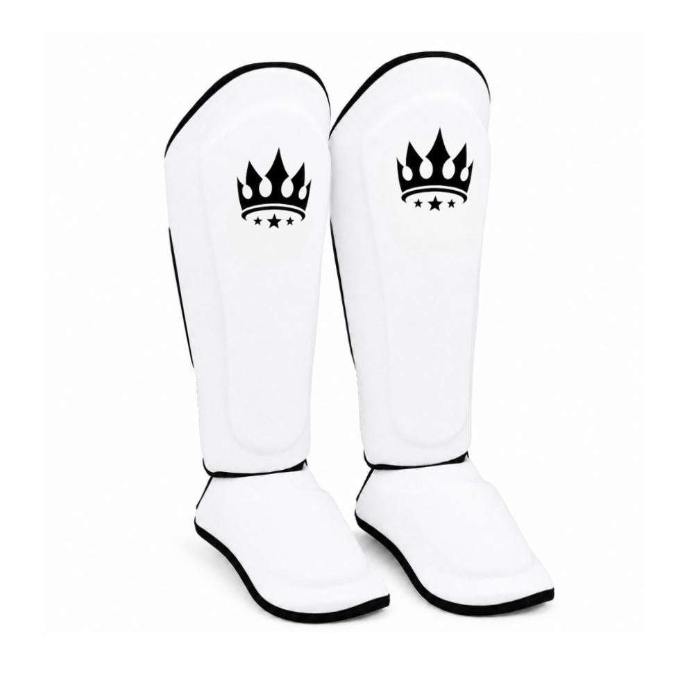 Playerz Kids SparTech Shin Guard - White-Playerz Boxing