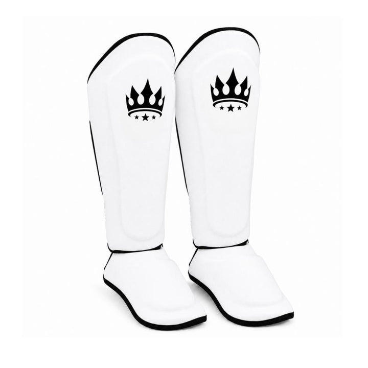 Playerz Kids SparTech Shin Guard - White-Playerz Boxing