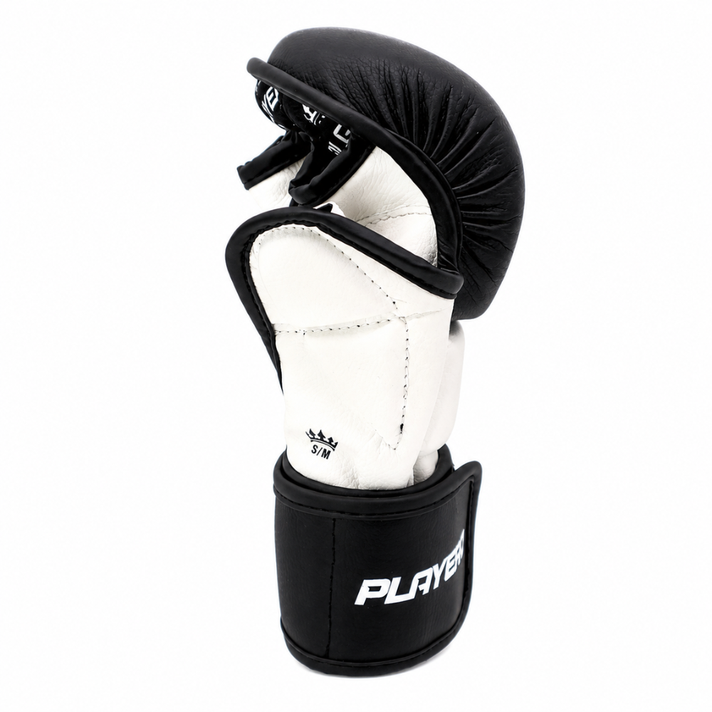 Playerz ProTech MMA Gloves - Black/White-Playerz Boxing