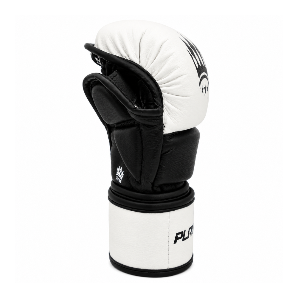 Playerz ProTech MMA Gloves - White/Black-Playerz Boxing