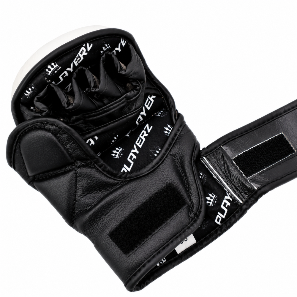 Playerz ProTech MMA Gloves - White/Black-Playerz Boxing