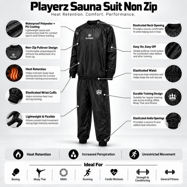 Playerz Sauna Suit - No Zip-Playerz Boxing