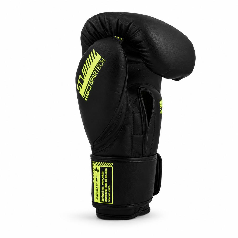 Playerz SparTech Boxing Gloves - Black/Neon-Playerz Boxing