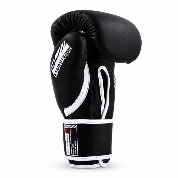 Playerz SparTech Boxing Gloves - Black/White-Playerz Boxing