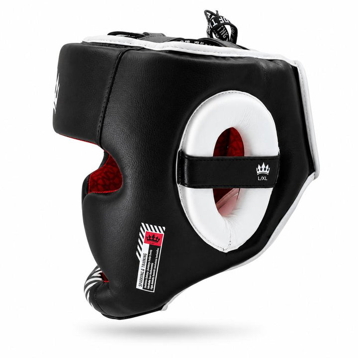 Playerz SparTech Head Guard - Black/White-Playerz Boxing