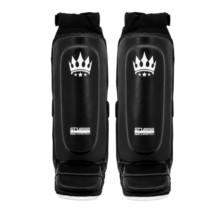 Playerz SparTech MMA Shin Guard - Black/White-Playerz Boxing